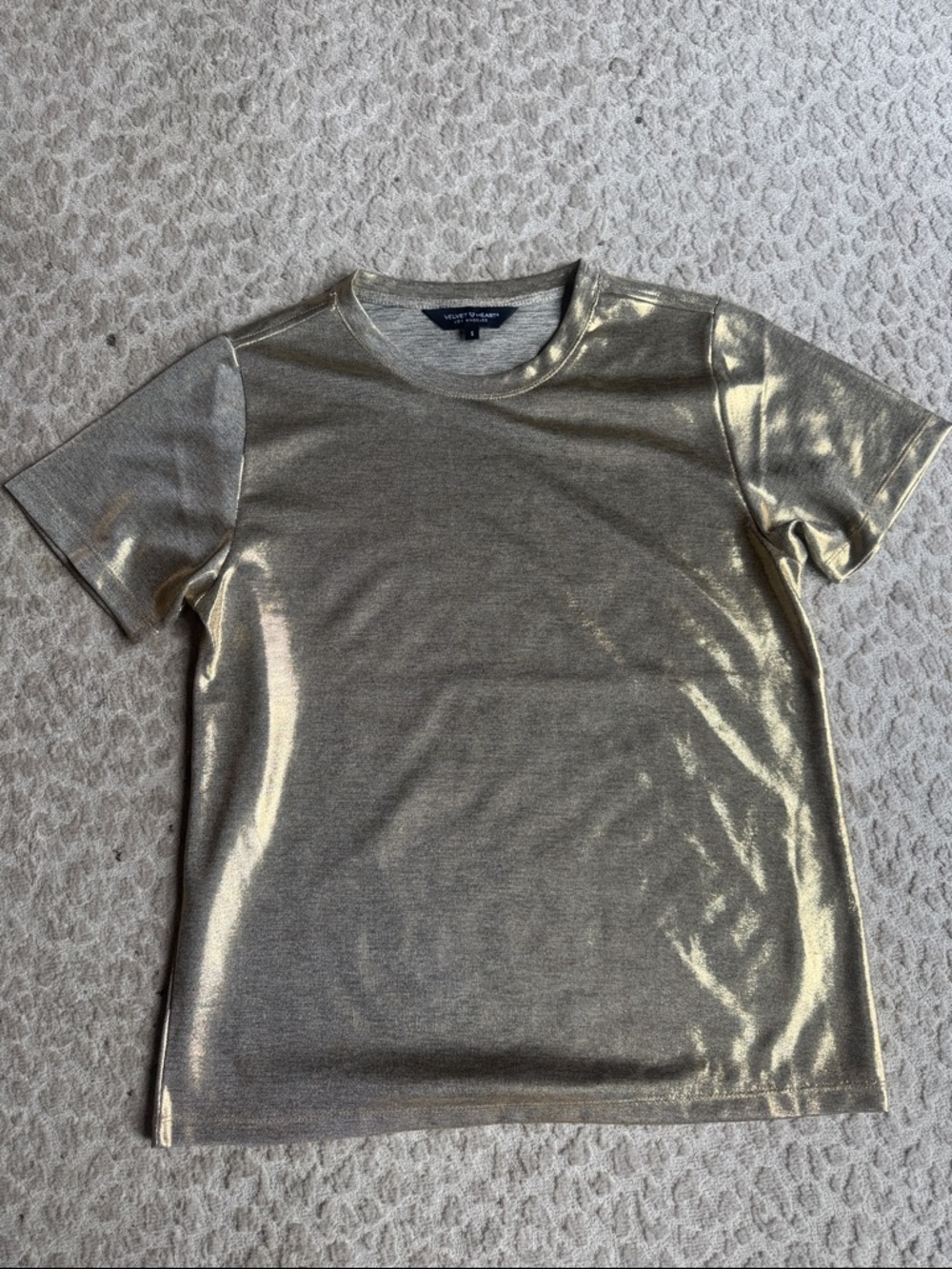 Velvet Heart Los Angeles Zelda Gold Tee, size S - Picture 4 of 7